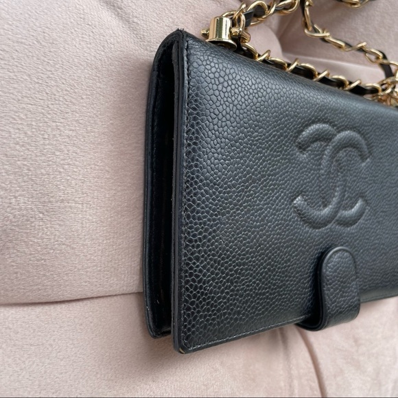 Chanel 90s Caviar CC Wallet on Chain - Picture 4 of 14